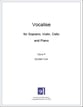 Vocalise for Soprano, Violin, Cello and Piano Vocal Solo & Collections sheet music cover